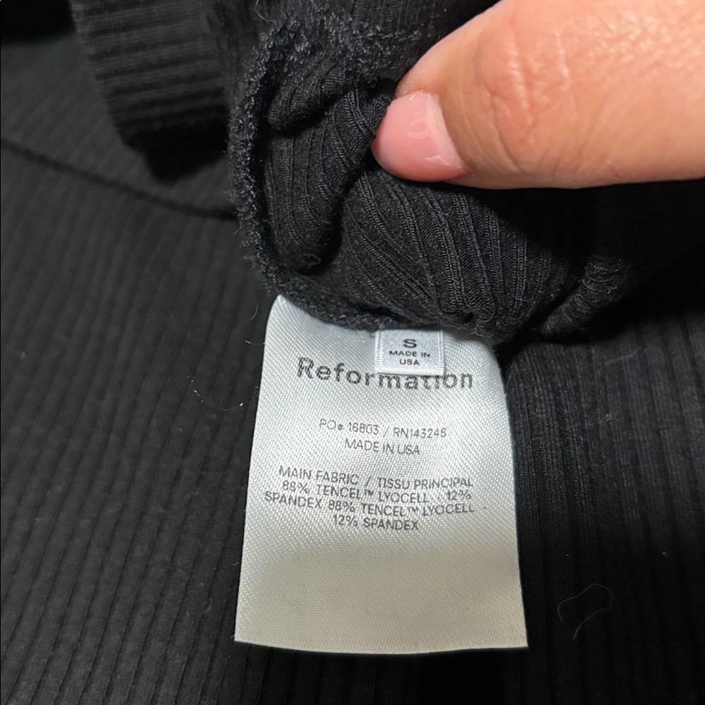 Black Ribbed Pants - Picture 3 of 5
